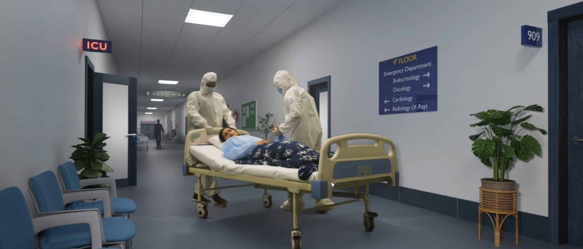 Hospital corridor — after VFX